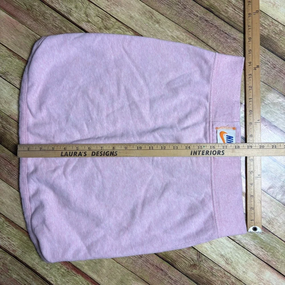 Nike Sportswear Vintage Heather Pink Fleece Athletic Mini Skirt Small